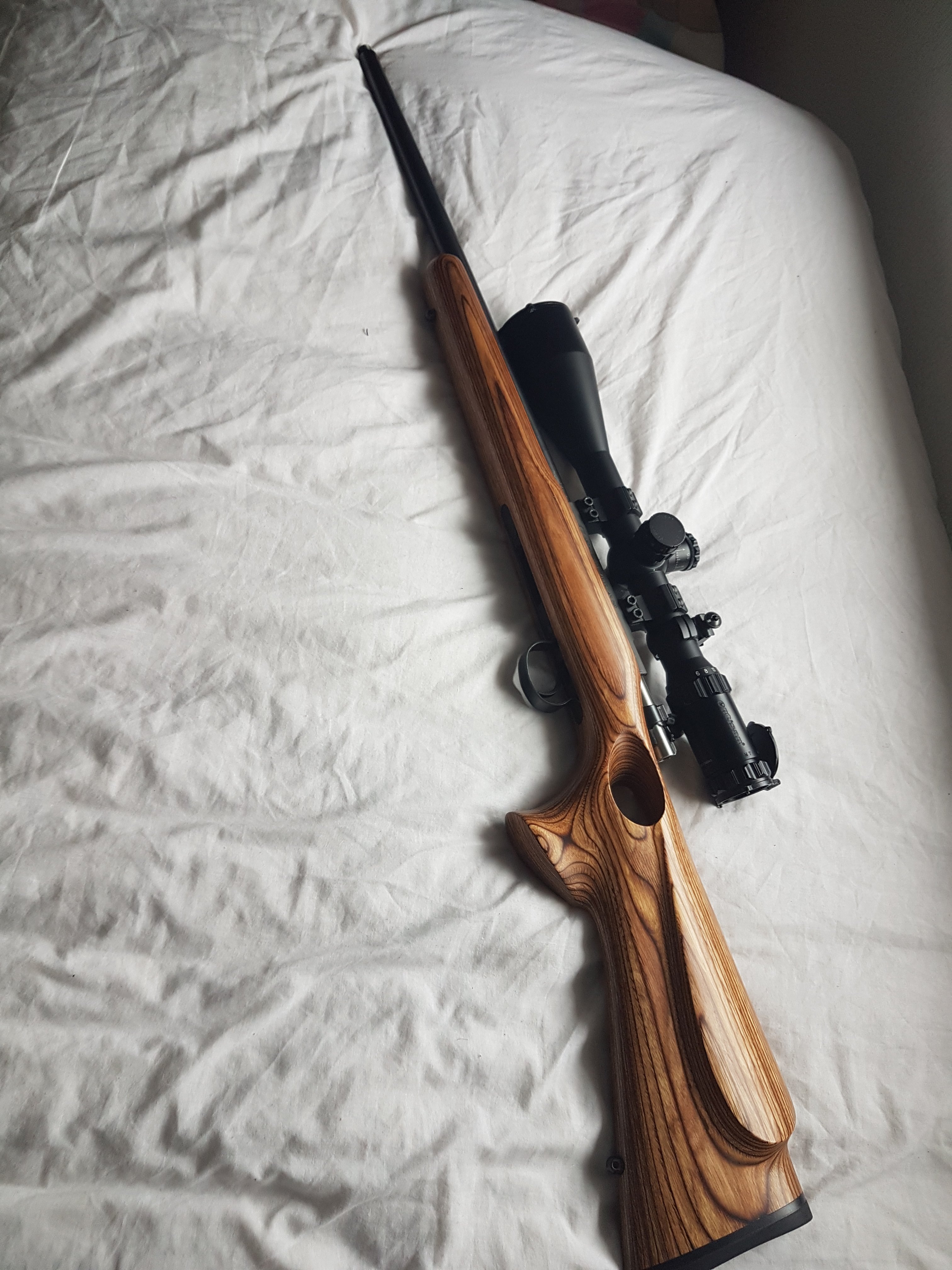 .17 HMR cz452 thumb hole